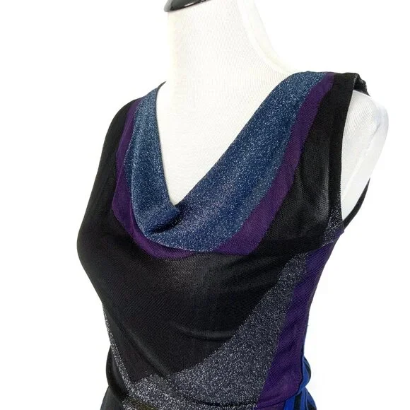 Gucci Cowl Neck Mix Media Knit Sleeveless Top Sz 6-8 - Picture 16 of 16